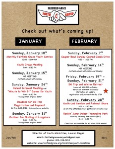 FG UMC Youth Group Jan-Feb 2016